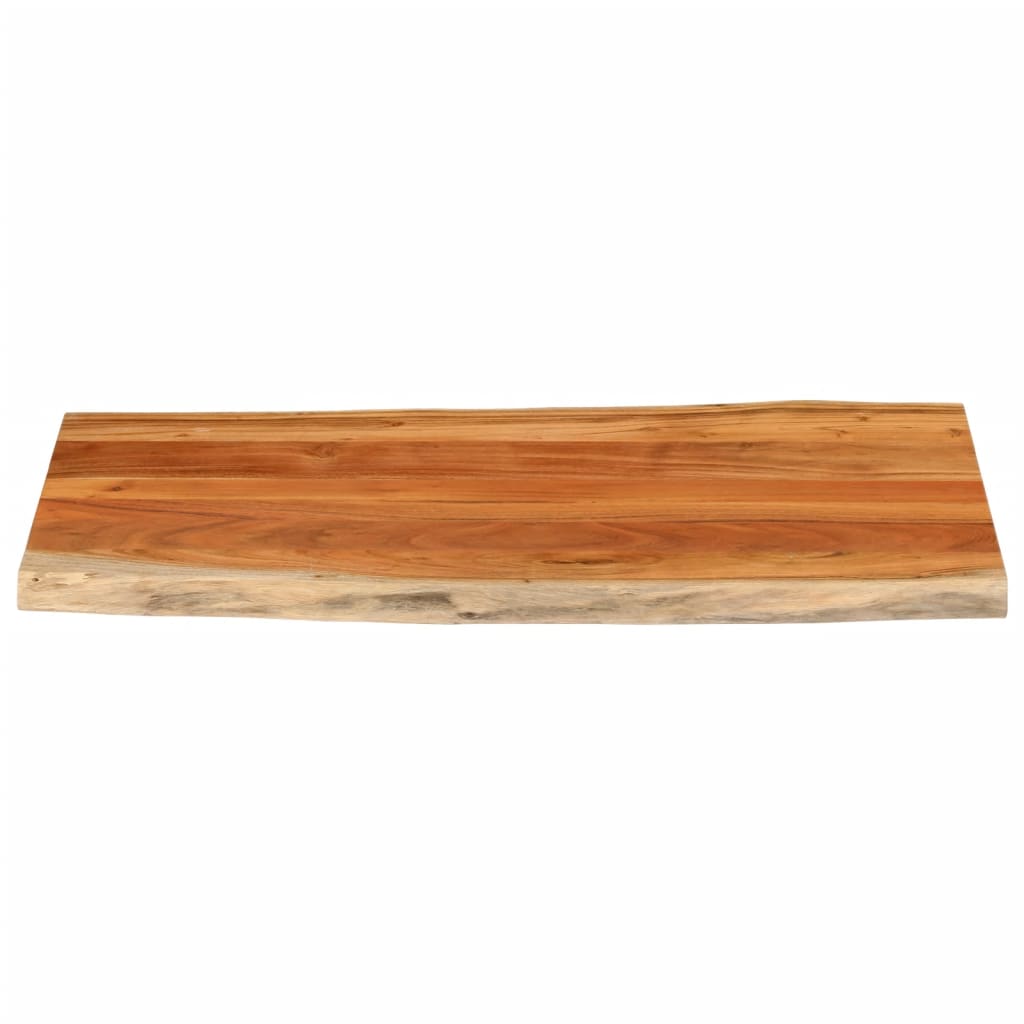 Piano Tavolo 110x60x3,8 cm Rettangolare Legno Acacia Bordi Vivi