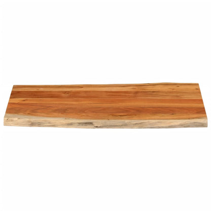 Piano Tavolo 110x60x3,8 cm Rettangolare Legno Acacia Bordi Vivi