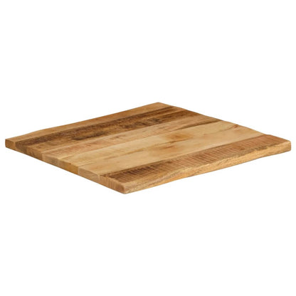Piano Tavolo Bordi Vivi 40x40x2,5cm Massello Mango Grezzo