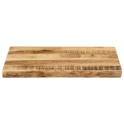Piano Tavolo Bordi Vivi 70x40x2,5cm Legno Massello Mango Grezzo