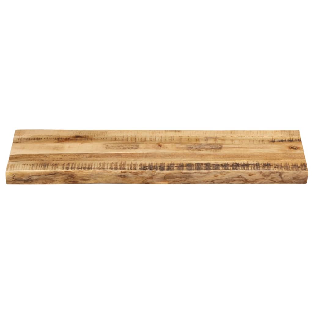 Piano Tavolo Bordi Vivi 80x40x2,5cm Legno Massello Mango Grezzo
