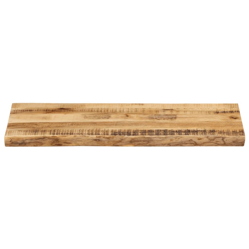 Piano Tavolo Bordi Vivi 90x40x2,5cm Legno Massello Mango Grezzo