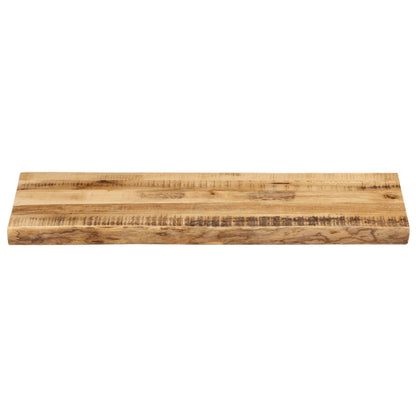 Piano Tavolo Bordi Vivi 90x40x2,5cm Legno Massello Mango Grezzo