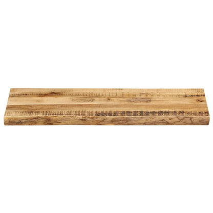 Piano Tavolo Bordi Vivi 100x40x2,5 cm Legno di Mango Grezzo