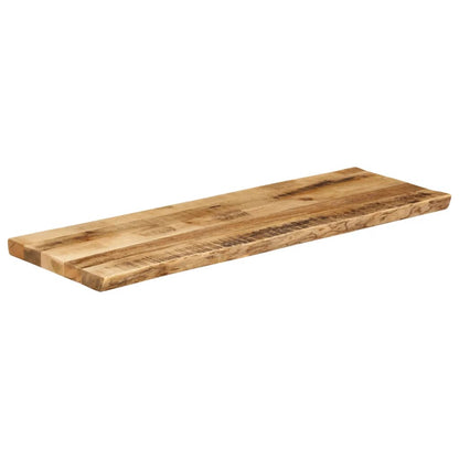Piano Tavolo Bordi Vivi 110x40x2,5 cm Legno di Mango Grezzo