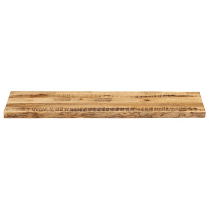 Piano Tavolo Bordi Vivi 120x40x2,5 cm Legno di Mango Grezzo