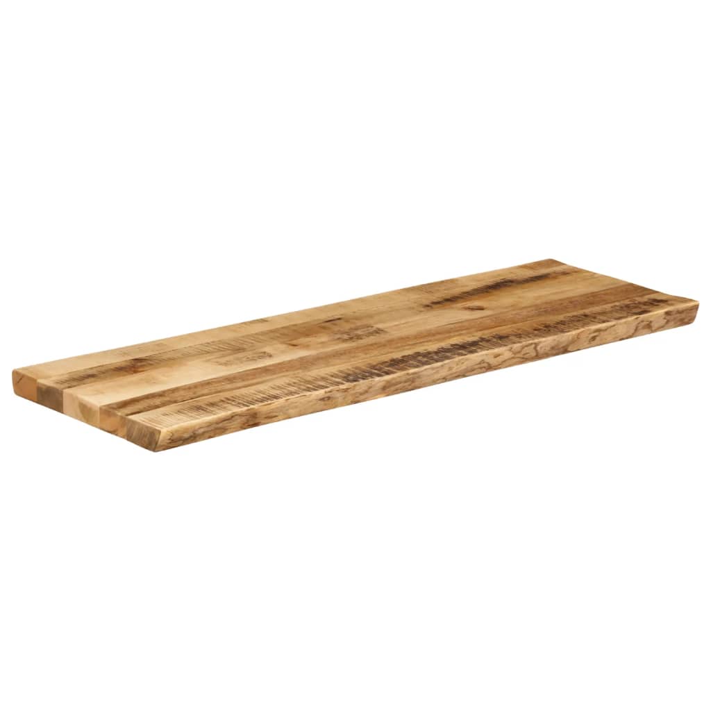 Piano Tavolo Bordi Vivi 140x40x2,5 cm Legno di Mango Grezzo