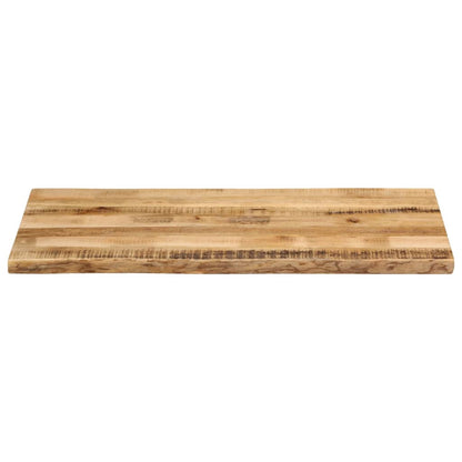 Piano Tavolo Bordi Vivi 100x60x2,5 cm Legno di Mango Grezzo