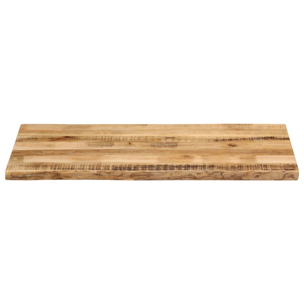 Piano Tavolo Bordi Vivi 110x60x2,5 cm Legno di Mango Grezzo