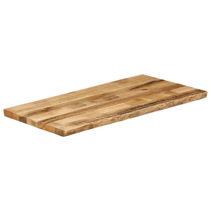 Piano Tavolo Bordi Vivi 120x60x2,5 cm Legno di Mango Grezzo
