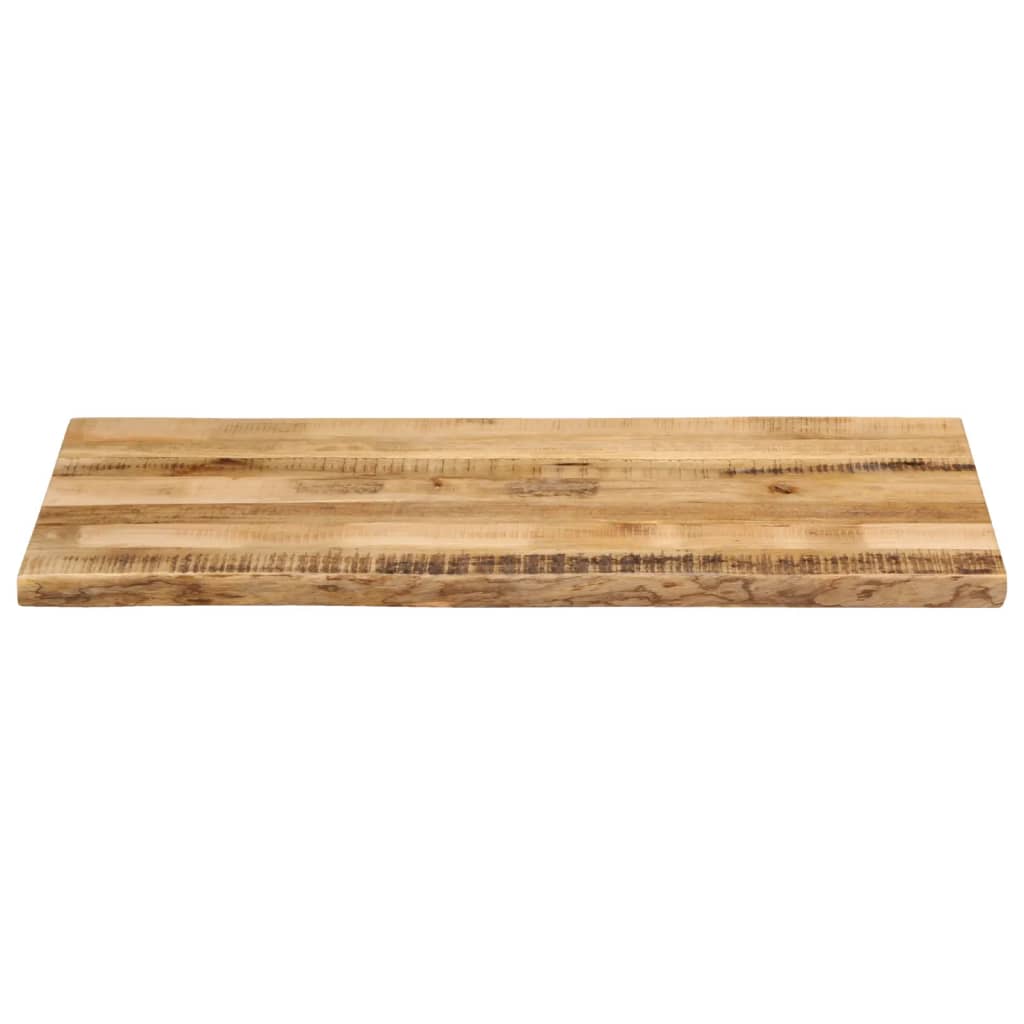 Piano Tavolo Bordi Vivi 120x60x2,5 cm Legno di Mango Grezzo