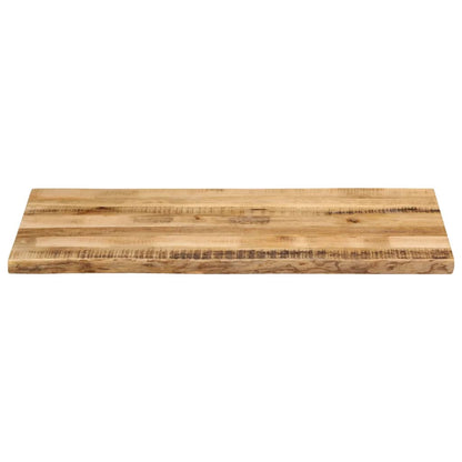 Piano Tavolo Bordi Vivi 120x60x2,5 cm Legno di Mango Grezzo