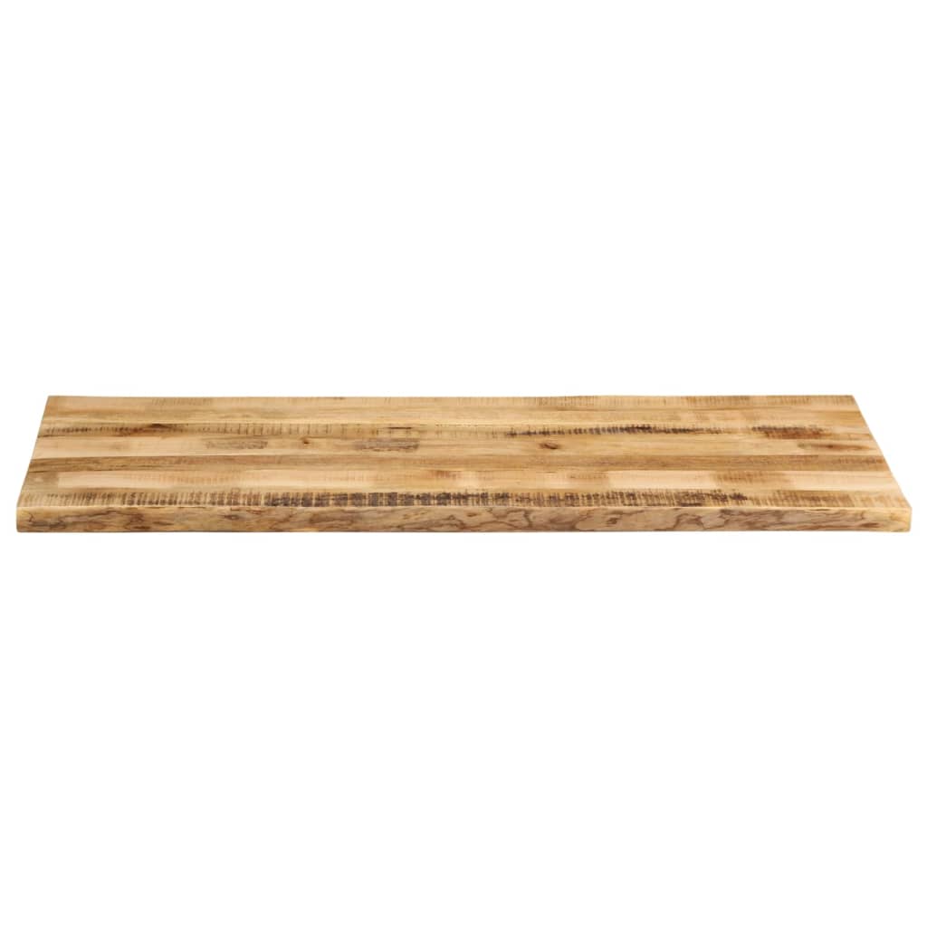 Piano Tavolo Bordi Vivi 140x60x2,5 cm Legno di Mango Grezzo