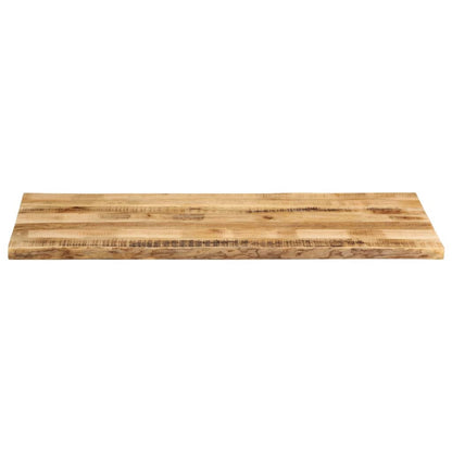 Piano Tavolo Bordi Vivi 140x60x2,5 cm Legno di Mango Grezzo