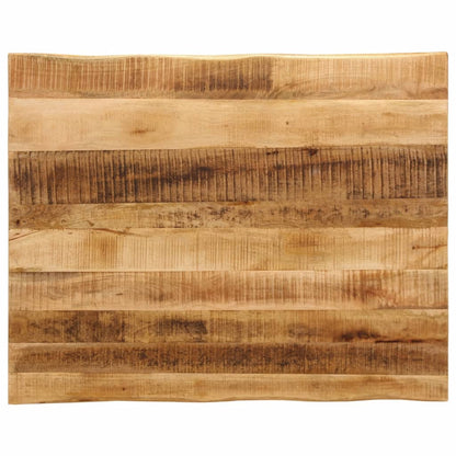 Piano Tavolo Bordi Vivi 110x80x2,5 cm Legno di Mango Grezzo