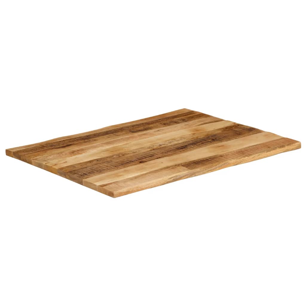 Piano Tavolo Bordi Vivi 110x80x2,5 cm Legno di Mango Grezzo