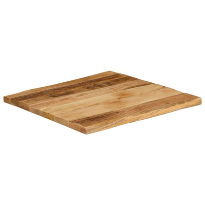 Piano Tavolo Bordi Vivi 40x40x3,8cm Legno Massello Mango Grezzo