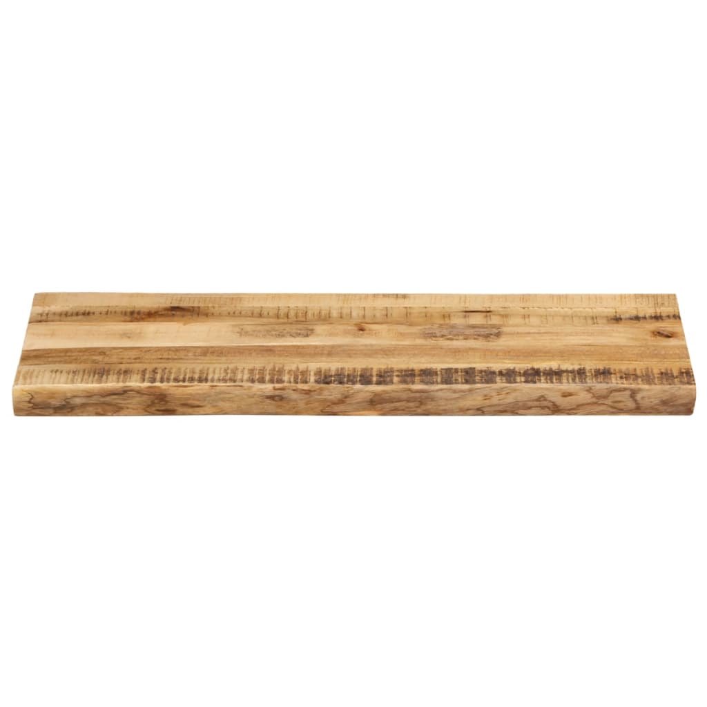Piano Tavolo Bordi Vivi 80x40x3,8cm Legno Massello Mango Grezzo