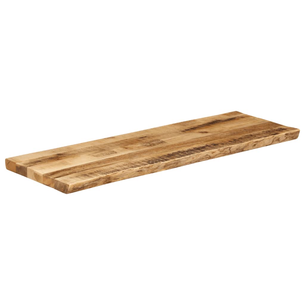 Piano Tavolo Bordi Vivi 110x40x3,8 cm Legno di Mango Grezzo