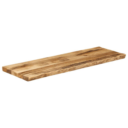 Piano Tavolo Bordi Vivi 110x40x3,8 cm Legno di Mango Grezzo