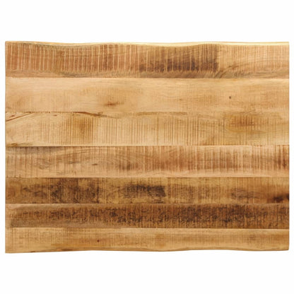 Piano Tavolo Bordi Vivi 90x60x3,8cm Legno Massello Mango Grezzo