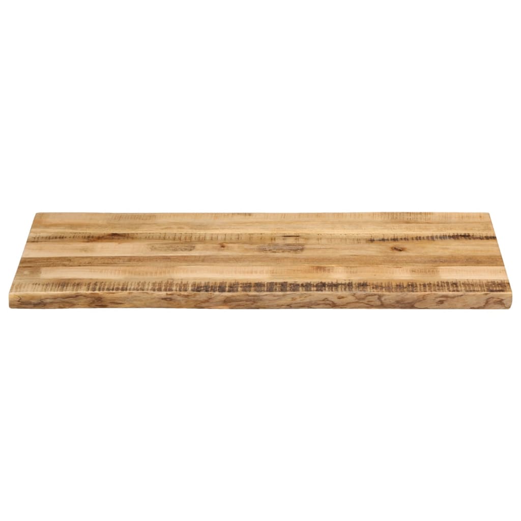 Piano Tavolo Bordi Vivi 110x60x3,8 cm Legno di Mango Grezzo