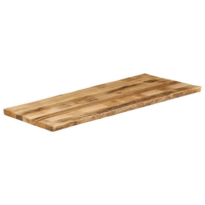 Piano Tavolo Bordi Vivi 140x60x3,8 cm Legno di Mango Grezzo