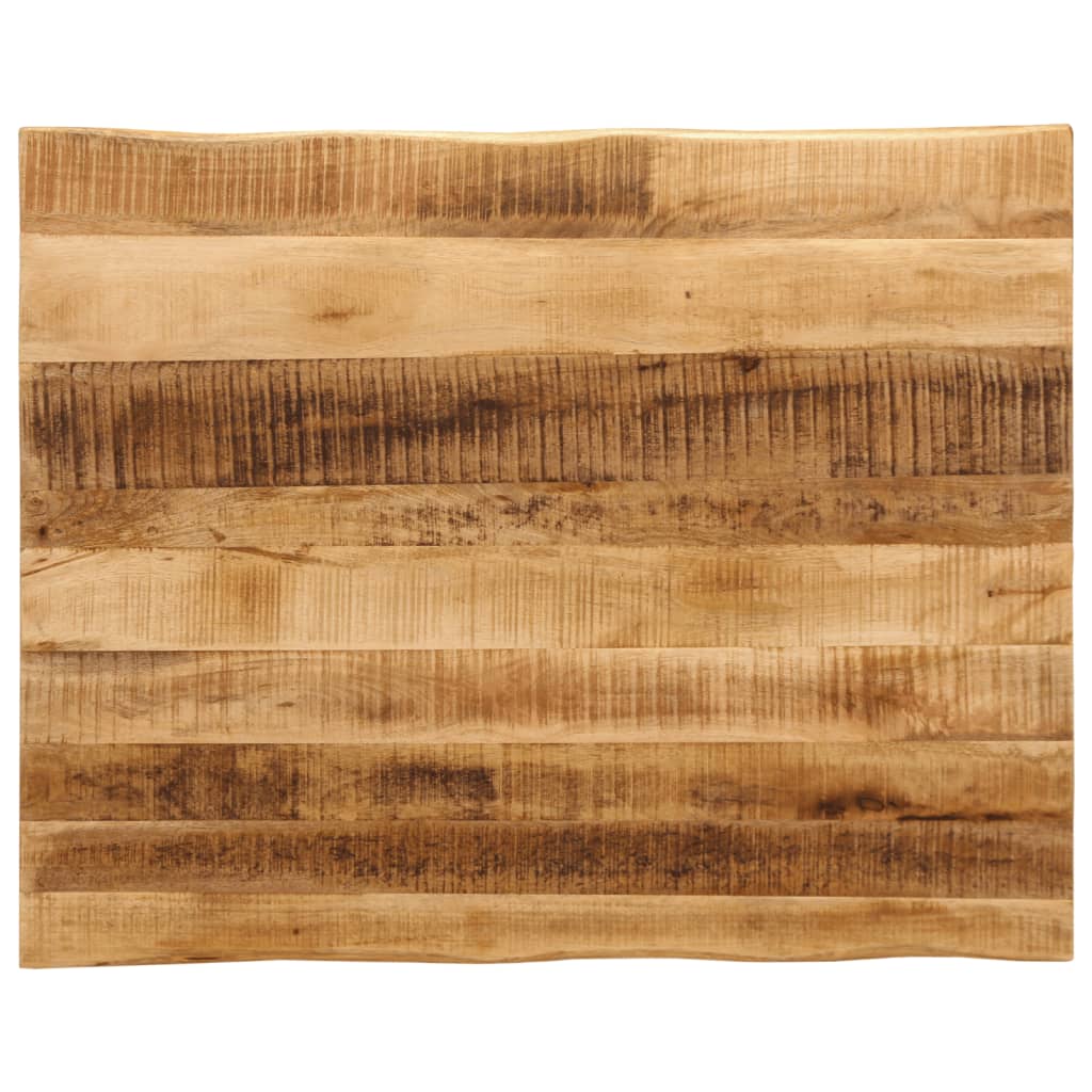 Piano Tavolo Bordi Vivi 110x80x3,8 cm Legno di Mango Grezzo