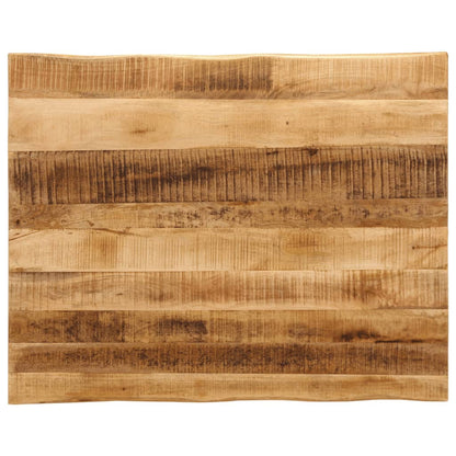 Piano Tavolo Bordi Vivi 110x80x3,8 cm Legno di Mango Grezzo