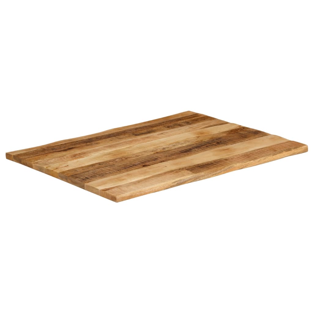 Piano Tavolo Bordi Vivi 110x80x3,8 cm Legno di Mango Grezzo