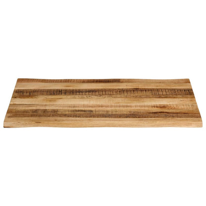 Piano Tavolo Bordi Vivi 110x80x3,8 cm Legno di Mango Grezzo