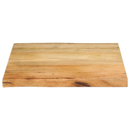 Piano Tavolo 40x40x2,5 cm Bordi Vivi in Legno Massello di Mango