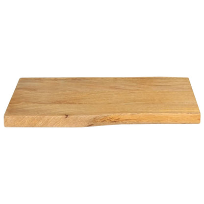 Piano Tavolo 60x40x2,5 cm Bordi Vivi in Legno Massello di Mango