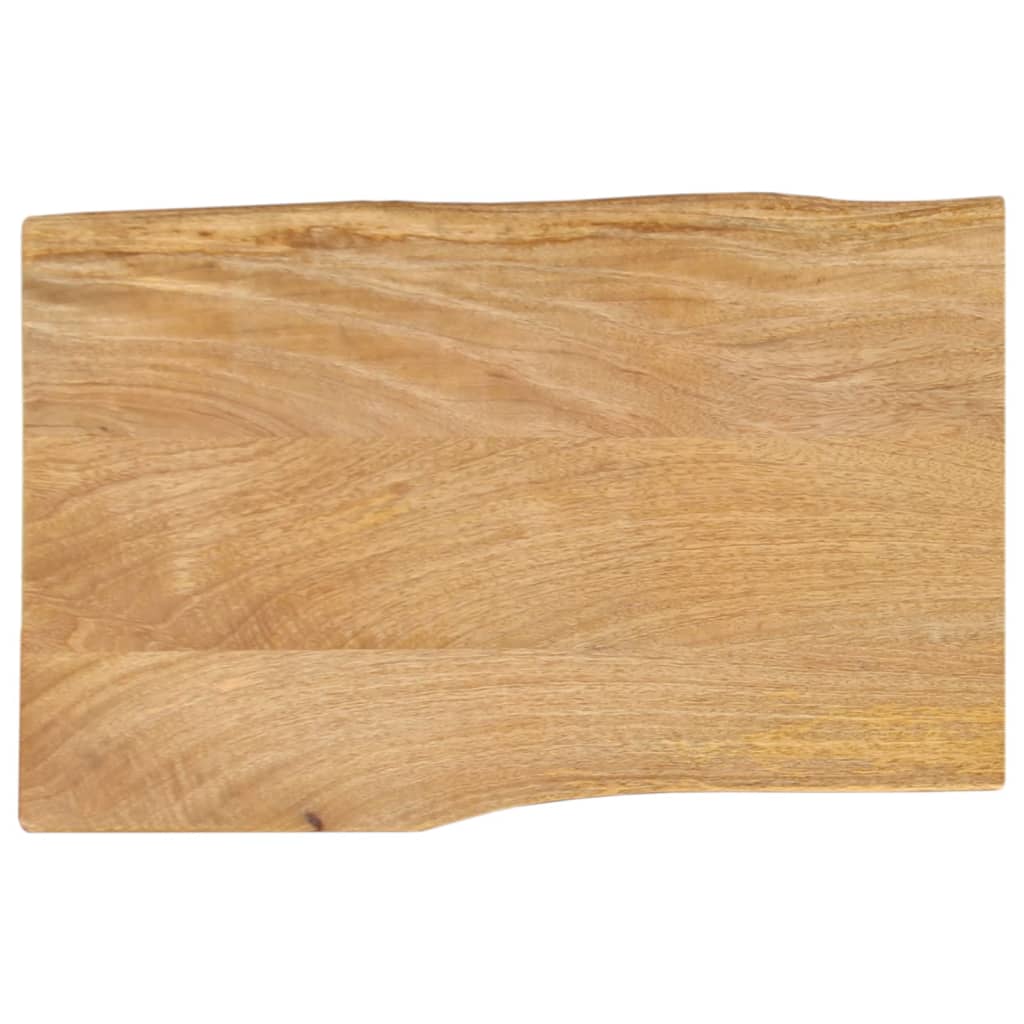 Piano Tavolo 70x40x2,5 cm Bordi Vivi in Legno Massello di Mango