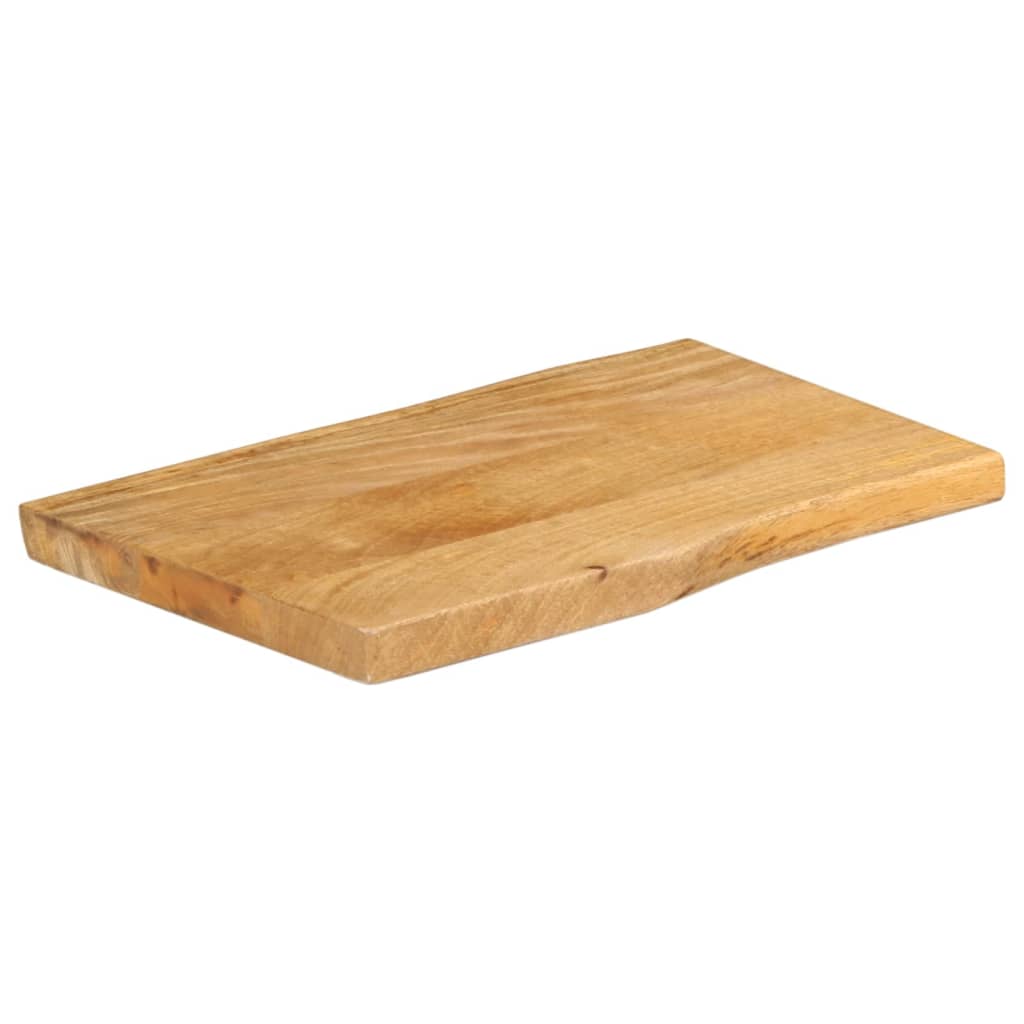 Piano Tavolo 70x40x2,5 cm Bordi Vivi in Legno Massello di Mango
