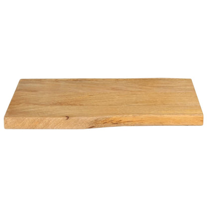 Piano Tavolo 70x40x2,5 cm Bordi Vivi in Legno Massello di Mango