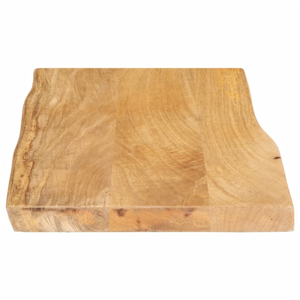 Piano Tavolo 70x40x2,5 cm Bordi Vivi in Legno Massello di Mango