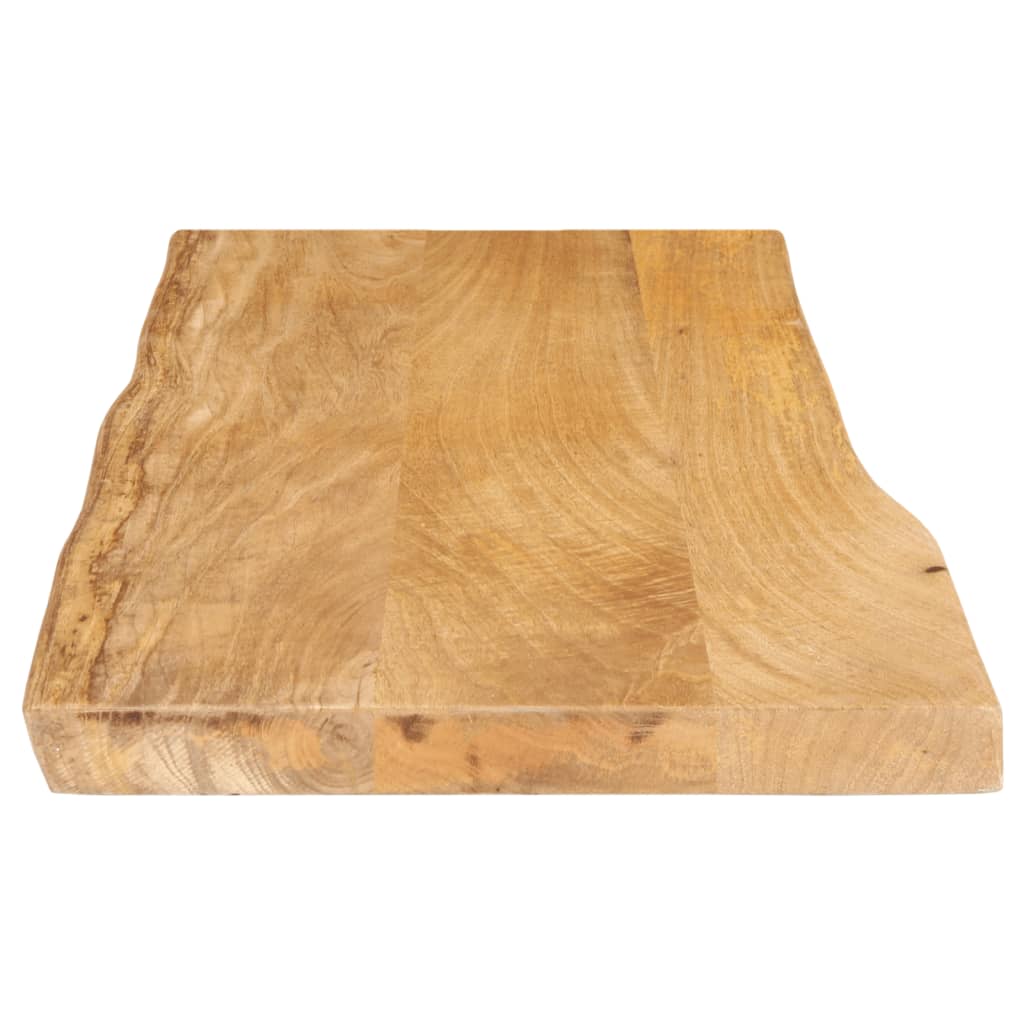 Piano Tavolo 90x40x2,5 cm Bordi Vivi in Legno Massello di Mango