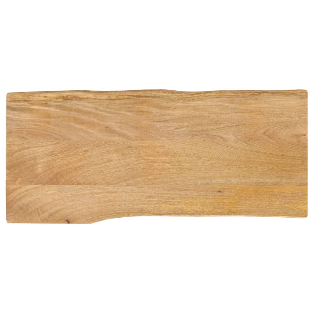 Piano Tavolo 100x40x2,5 cm Bordi Vivi in Legno Massello Mango
