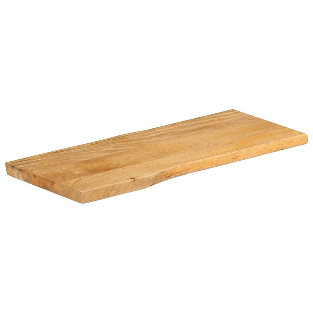 Piano Tavolo 100x40x2,5 cm Bordi Vivi in Legno Massello Mango