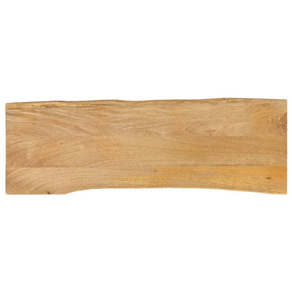 Piano Tavolo 110x40x2,5 cm Bordi Vivi in Legno Massello Mango