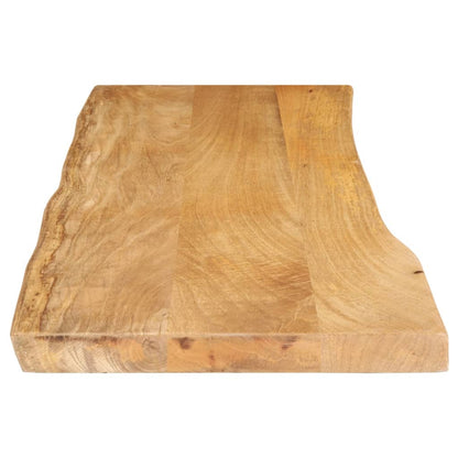 Piano Tavolo 110x40x2,5 cm Bordi Vivi in Legno Massello Mango