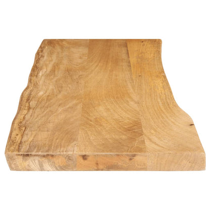 Piano Tavolo 120x40x2,5 cm Bordi Vivi in Legno Massello Mango