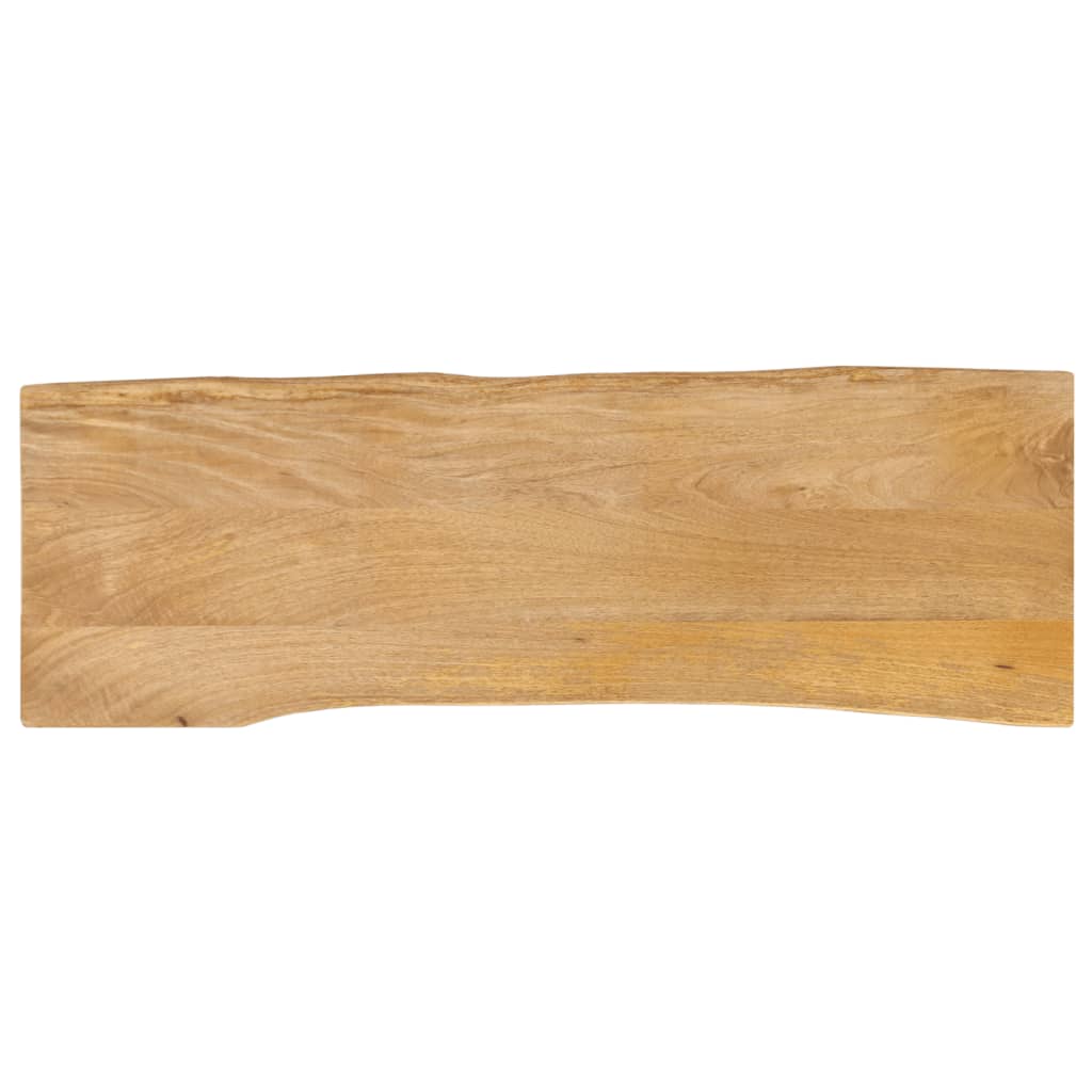 Piano Tavolo 140x40x2,5 cm Bordi Vivi in Legno Massello Mango