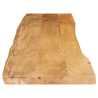 Piano Tavolo 160x40x2,5 cm Bordi Vivi in Legno Massello Mango
