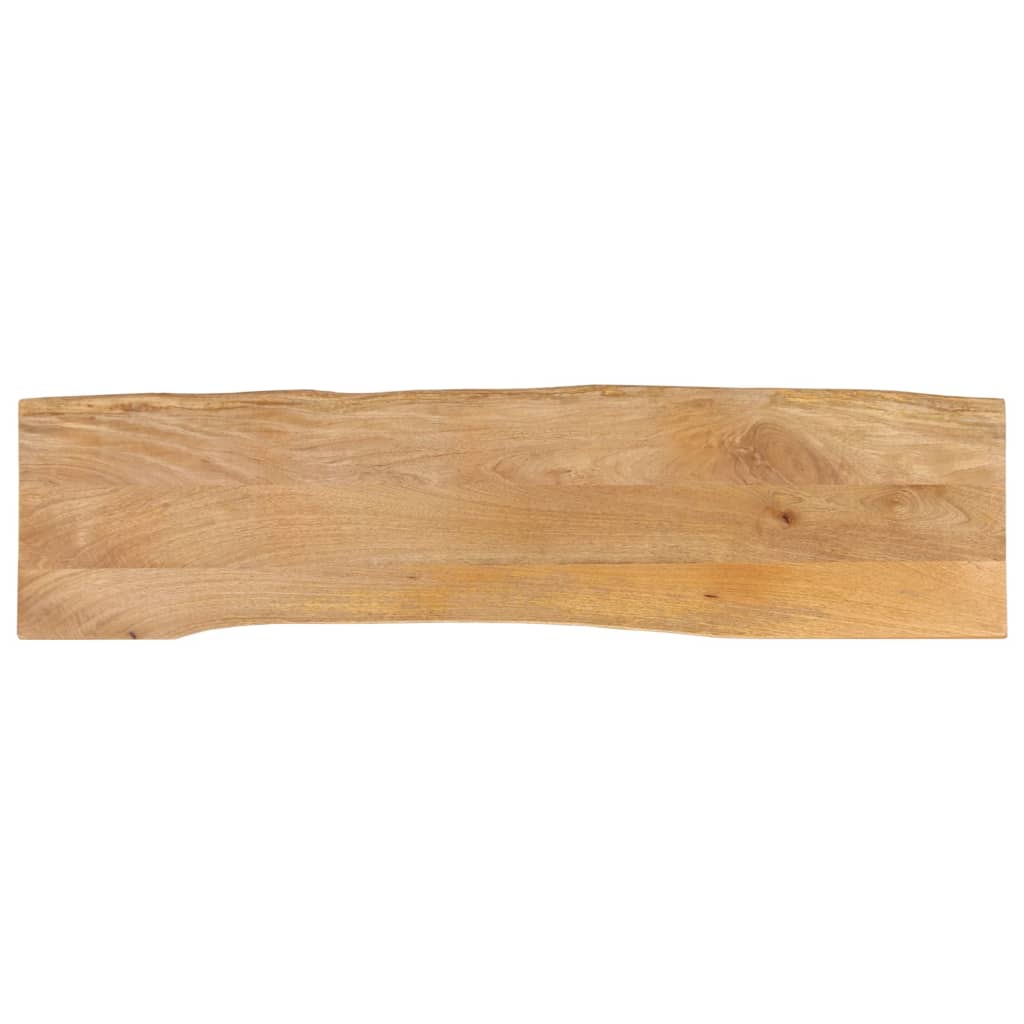 Piano Tavolo 180x40x2,5 cm Bordi Vivi in Legno Massello Mango