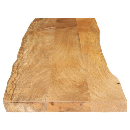Piano Tavolo 180x40x2,5 cm Bordi Vivi in Legno Massello Mango