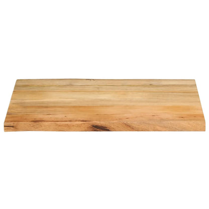 Piano per Tavolo 70x60x2,5cm Bordi Vivi in Legno Massello Mango