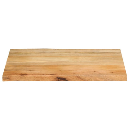 Piano per Tavolo 80x60x2,5cm Bordi Vivi in Legno Massello Mango