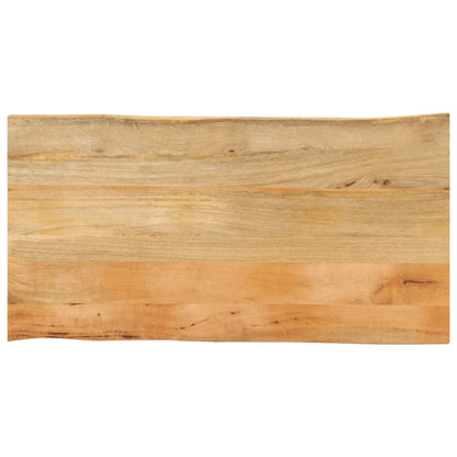 Piano Tavolo 120x60x2,5 cm Bordi Vivi in Legno Massello Mango